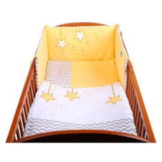 BELISIMA 6-dielne posteľné obliečky Hviezdička 100x135 žlté