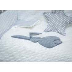 BELISIMA 6-dielne posteľné obliečky Králiček 100/135 bielo-sivé