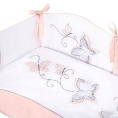 BELISIMA 6-dielne posteľné obliečky Butterfly 100/135 ružové