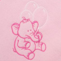 NEW BABY Detská froté osuška s výšivkou a kapuckou 80x80 ružová sloník