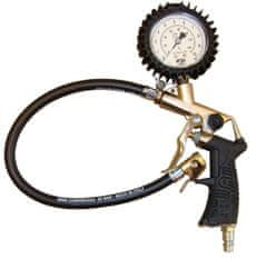 Beta Tools pištoľový hustilka s manometrom tlaku v pneumatikách Rozsah 0-10 Bar, 25/D-Rb 15, stupnica v Bar/Psi