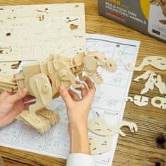Robotime Rokr 3D drevené puzzle Chodiaci T-Rex 85 dielikov