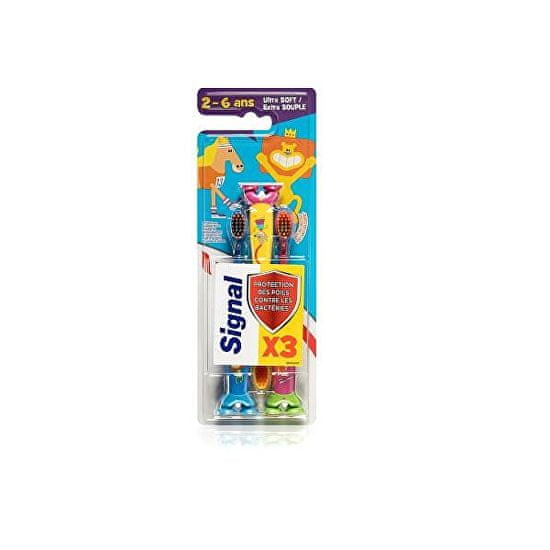 Detská zubná kefka Kids Ultra Soft 3 ks
