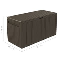 Vidaxl Úložný box hnedý 117x45,5x57,5 cm 270 L