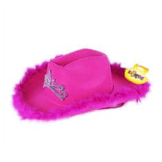 Rappa Ružový kovbojský klobúk s korunkou dámy