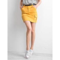 Factoryprice Dámska džínsová sukňa s vreckami POCKY žltá JMP-SN-ZB165-10.67P_317350 36