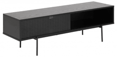 Design Scandinavia Televízny stolík Angus, 140 cm, kov, čierna