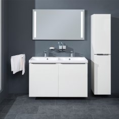 Mereo Mailo kúpeľňová skrinka s keramickým umývadlom, spodná, biela, 4 zásuvky CN518 - Mereo