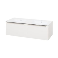 Mereo Mailo kúpeľňová skrinka s keramickým umývadlom, spodná, biela, 4 zásuvky CN518 - Mereo