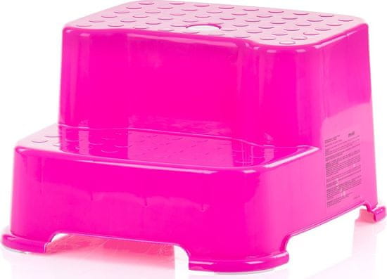 Chipolino Plastový dvojstupienok k umývadlu a WC ružový