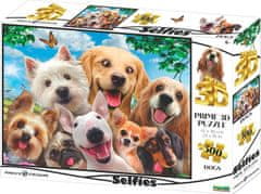 Prime 3D Puzzle Psie selfie 3D 500 dielikov