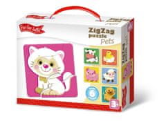 ZigZag puzzles - "Domáce zvieratá". Kreatívne vzdelávacie hračky rozvíjajú pozornosť, pozorovanie a motorické zručnosti.