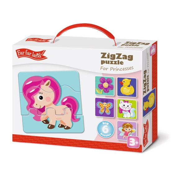 Farfarland ZigZag puzzles - "Sny princeznej". Kreatívne vzdelávacie hračky rozvíjajú pozornosť, pozorovanie a motorické zručnosti.