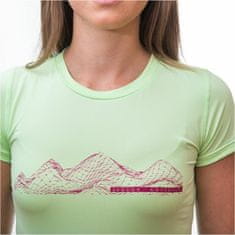 Sensor Tričko Coolmax Fresh PT Mountains - dámske, krátke, svetlozelené - veľkosť M