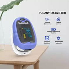 Boxym Detský oxymeter oKids s kvalitným OLED displejom - Modrý