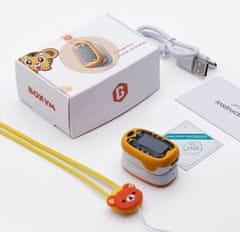 Detský oxymeter oKids s kvalitným OLED displejom - Oranžový