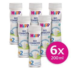 HiPP 2 BIO Combiotik Pokračovacia tekutá dojčenská výživa 6x200ml
