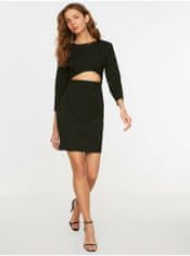 Trendyol Čierne puzdrové šaty s prestrihom Trendyol XL