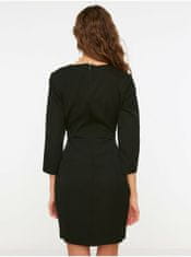 Trendyol Čierne puzdrové šaty s prestrihom Trendyol XL