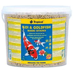TROPICAL Koi&Goldfish Basic Sticks 5l/430g plávajúce základné krmivo pre ryby v záhradných jazierkach