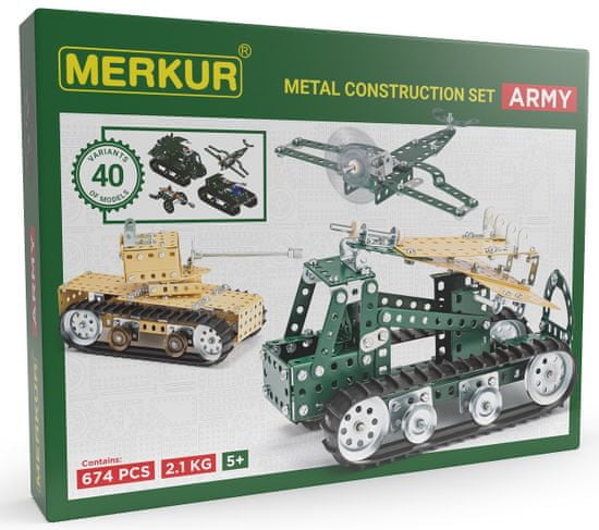 Merkur Army Set, 674 dielov, 40 modelov