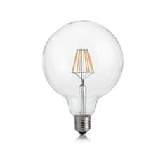 Ideal Lux LED Filamentová žiarovka Ideal Lux GLOBO D125 Trasparente 271590 E27 8W 860lm 3000K CRI90 číra nestmievateľná