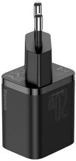 BASEUS Rychlonabíječka do sítě Super Si USB-C PD QC 20W černá - rozbalené