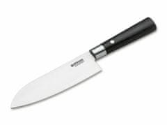 Böker Manufaktur Damast Black Santoku nôž 17,2cm (130417DAM) čierna