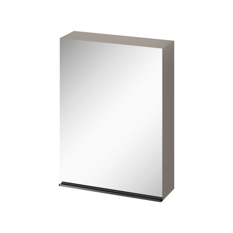 CERSANIT Virgo zrkadlová skrinka 60 sivá, úchyt čierna S522-016 - Cersanit