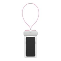 BASEUS Let's Go vodotesné puzdro na mobil 7.2'', biele/ružové