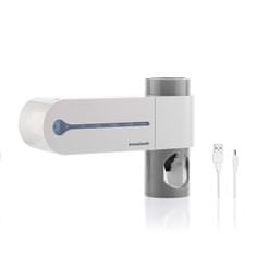 InnovaGoods UV sterilizátor zubných kefiek so základňou a dávkovačom zubnej pasty Smiluv