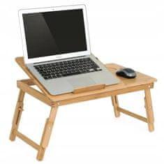 Zapardrobnych.sk Bambusový stolík na notebook do postele, 30 x 50 cm