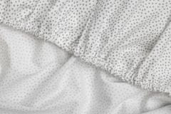 Sensillo obliečka bavlnená deluxe na detský matrac 120x60, sivé bodky, - biela