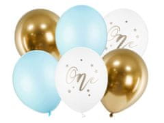 Sada latexových balónikov - 1.narodeniny - chlapec - 6 ks - 30 cm