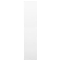 Vidaxl Kancelárska skriňa biela 90x40x180 cm oceľ a tvrdené sklo