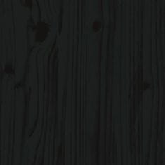 Vidaxl Záhradný kvetináč čierny 82,5x82,5x78 cm borovicový masív
