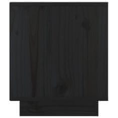 Vidaxl Nočný stolík čierny 40x34x40 cm masívne borovicové drevo