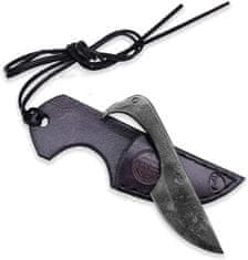 Madhammers Kovaný nôž - "Plameňák" čierny, 8,6 cm