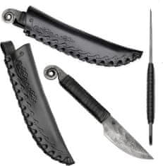 Madhammers Kovaný nôž - "Šnek" čierny, 19,2 cm