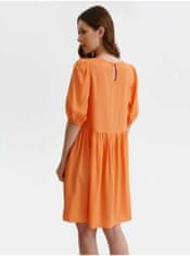 Top Secret Oranžové dámske krátke šaty s balonovými rukávmi TOP SECRET M