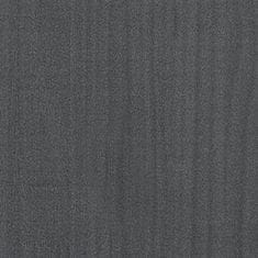 Vidaxl Knižnica sivá 40x35x71 cm borovicový masív