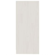 Vidaxl Bočná skrinka biela 35,5x33,5x76 cm borovicový masív