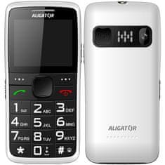 Aligator Mobilný telefón A675 Senior - bílý