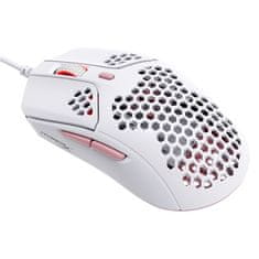 HyperX Počítačová myš Pulsefire Haste / optická/ 6 tlačítek/ 16000DPI - bílá/ růžová