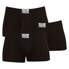 Styx 3PACK pánske boxerky klasická guma čierne (Q9606060) - veľkosť L