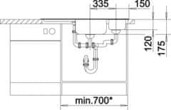 BLANCO DELTA II-IF 523667 drez rohový hodvábny lesk drez vstavaný/do roviny - Blanco