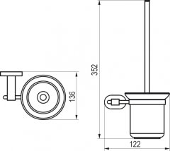 Ravak CR 410 Držiak s nádobkou a WC štetkou (sklo) X07P196 - Ravak