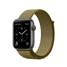 Coteetci Remienok na suchý zips pre Apple Watch 42 / 44mm - olivovo zelená WH5226-GLL