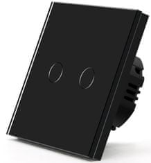 vypínač Millennium NoN Zigbee, 2×, Smartlife, čierny