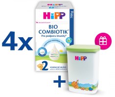HiPP 2 BIO Combiotik Následná mliečna dojčenská výživa 4x700 g